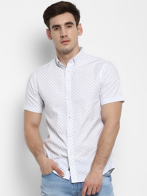 

Red Tape Men White Regular Fit Printed Casual Shirt