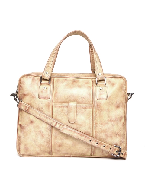 

Gauge Machine Unisex Beige Solid Laptop Bag with Sling Strap