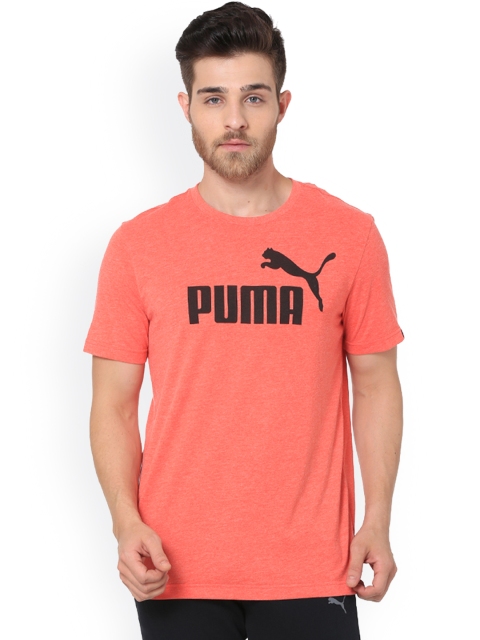 

Puma Men Pink Printed Round Neck ESS T-shirt