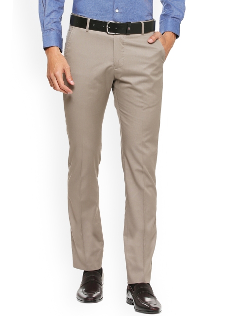 

Allen Solly Men Brown Regular Fit Solid Formal Trousers