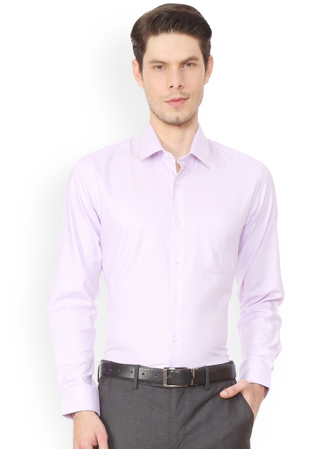 

Peter England Elite Men Lavender Slim Fit Solid Formal Shirt