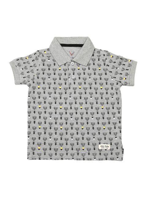 

Allen Solly Junior Boys Grey Printed Polo Collar T-shirt