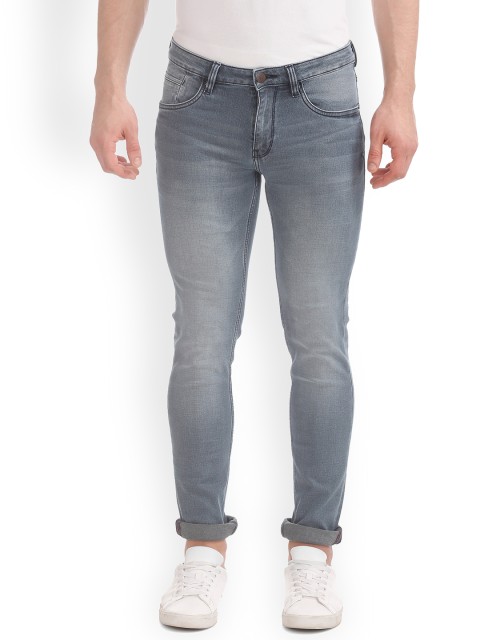 

Arrow Blue Jean Co. Men Blue Skinny Fit Mid-Rise Clean Look Stretchable Jeans