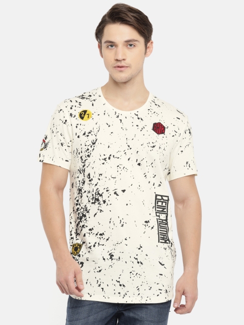 

Being Human Men Off-White Printed Round Neck T-shirt