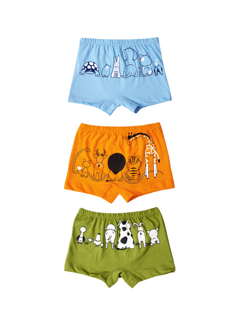 

Plan B Girls Pack of 3 Printed Boy Shorts, Orange