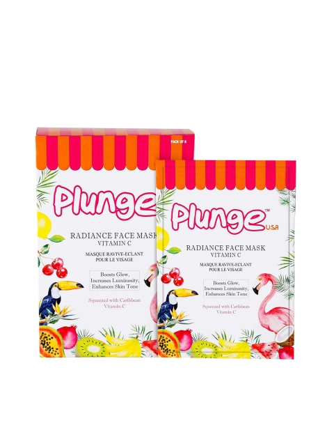 

O3+ Pack Of 6 Plunge Natural Radiance Face Mask, White