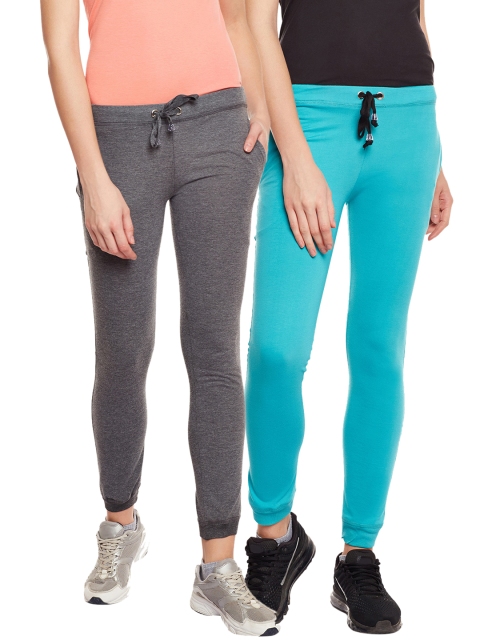 

VIMAL JONNEY Women Pack of 2 Solid Joggers, Blue