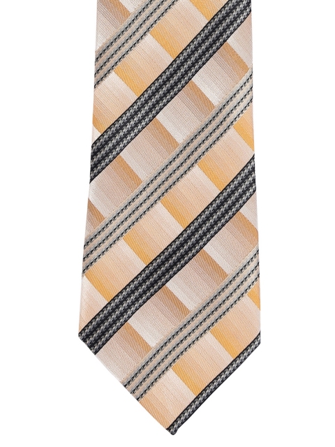 

Alvaro Castagnino Orange & Black Striped Skinny Tie