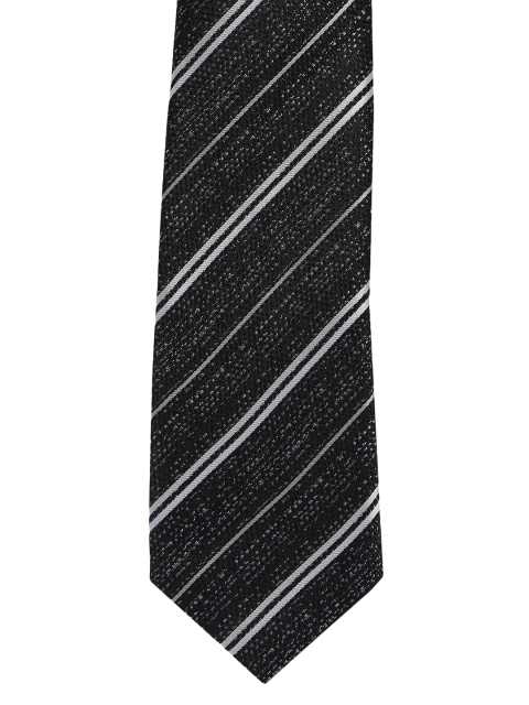 

Alvaro Castagnino Black & Grey Striped Skinny Tie