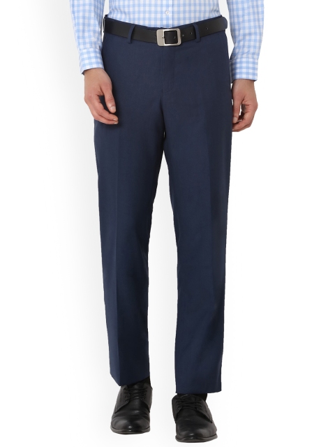 

Van Heusen Men Blue Regular Fit Solid Formal Trousers