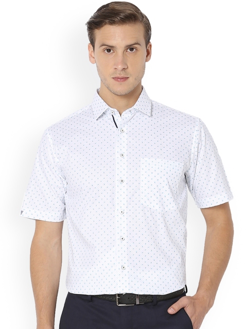

Van Heusen Men White Regular Fit Printed Formal Shirt