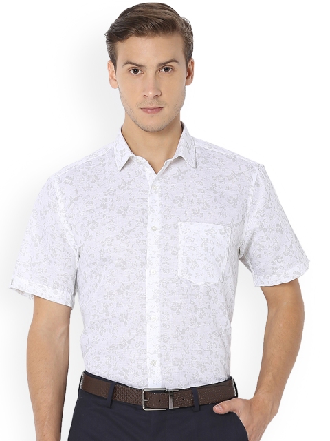 

Van Heusen Men White Regular Fit Printed Formal Shirt
