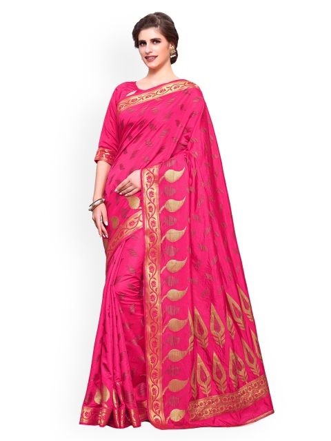 

MIMOSA Pink Art Silk Woven Design Kanjeevaram Saree