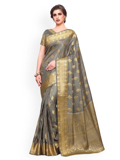 

MIMOSA Grey Art Silk Woven Design Kanjeevaram Saree
