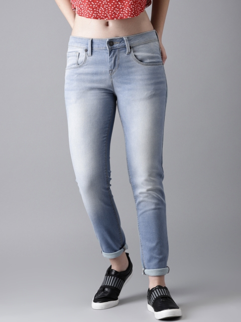 

Moda Rapido Women Blue Skinny Fit Mid-Rise Clean Look Stretchable Cropped Jeans