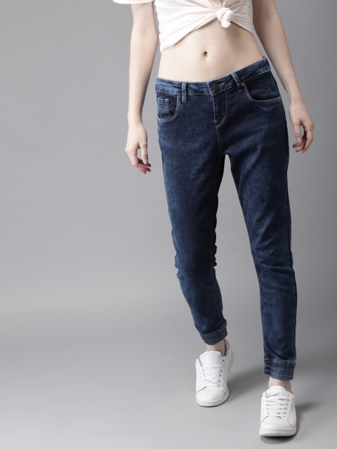 

Moda Rapido Women Blue Mid-Rise Clean Look Stretchable Jogger Jeans