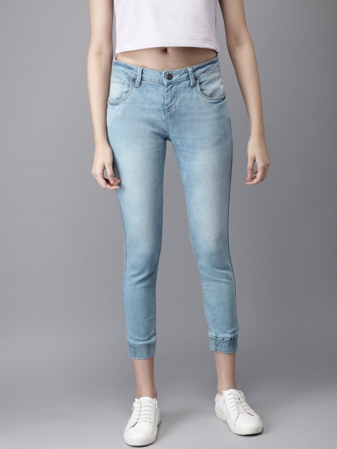 

Moda Rapido Women Blue Jogger Mid-Rise Clean Look Stretchable Jeans