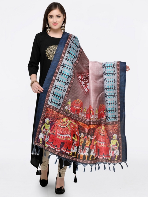 

Saree mall Multicoloured & Red Printed Dupatta, Multi