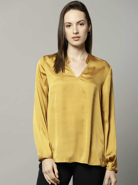 

Marks & Spencer Women Mustard Solid Top