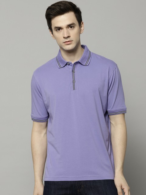 

Marks & Spencer Men Purple Solid Polo Collar T-shirt