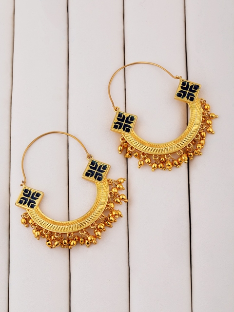 

Studio Voylla Gold-Toned Circular Hoop Earrings