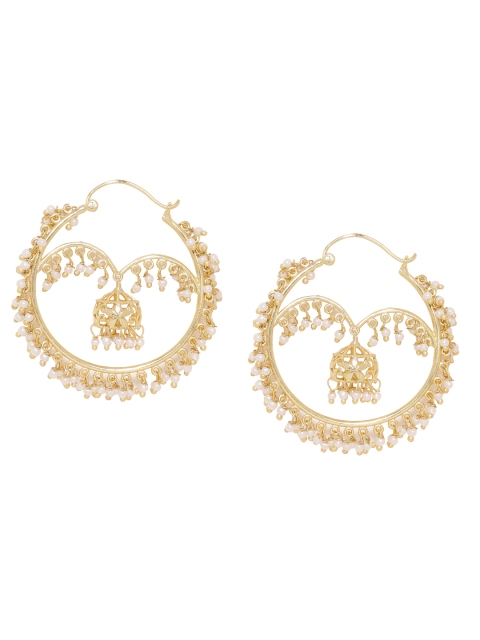 

Studio Voylla Gold-Toned Circular Hoop Earrings