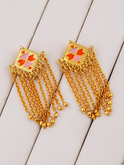 

Studio Voylla Gold-Plated Classic Drop Earrings
