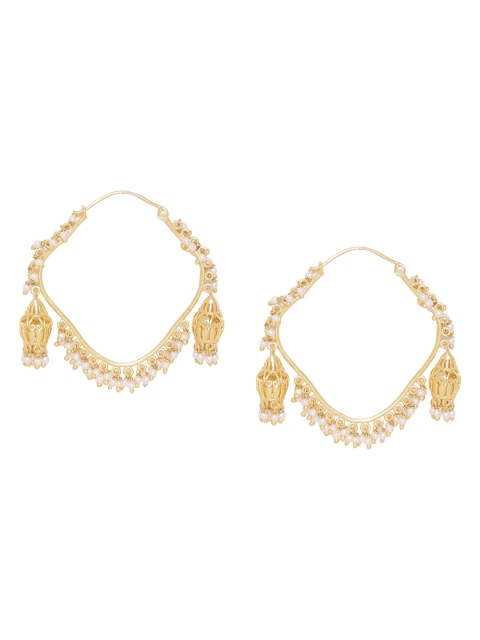 

Studio Voylla Gold-Toned Circular Hoop Earrings