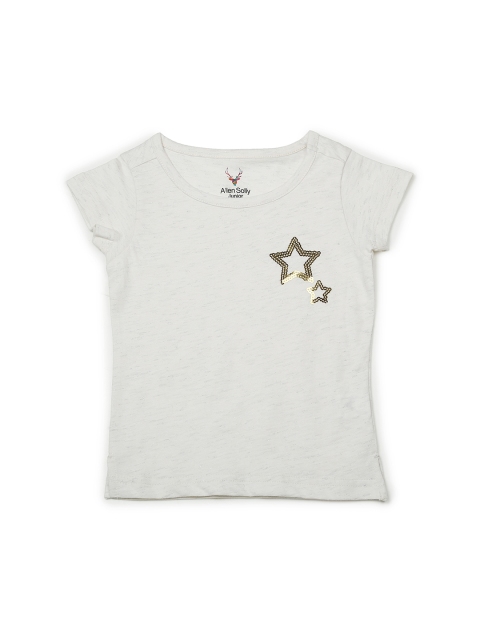 

Allen Solly Junior Girls Off-White Solid Top