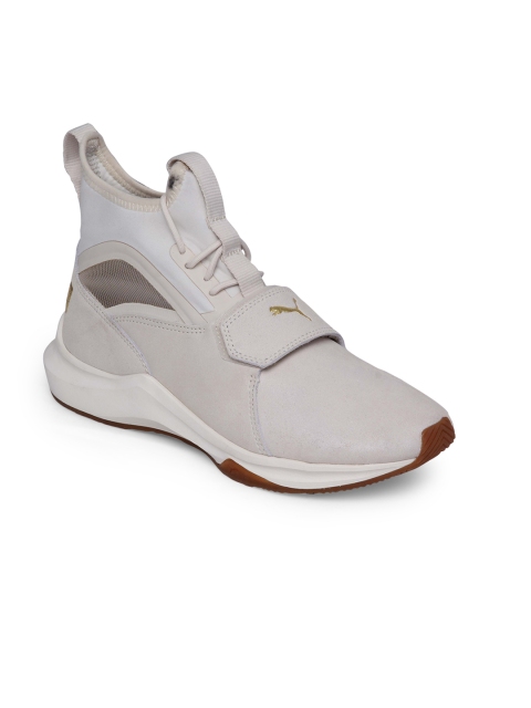 

Puma Women Beige Mesh Mid-Top Phenom Shimmer Training or Gym Shoes