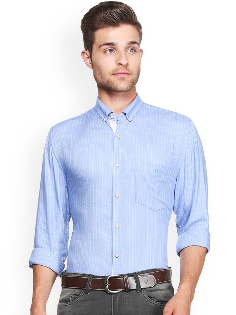 

Van Heusen Sport Men Blue Slim Fit Striped Smart Casual Shirt