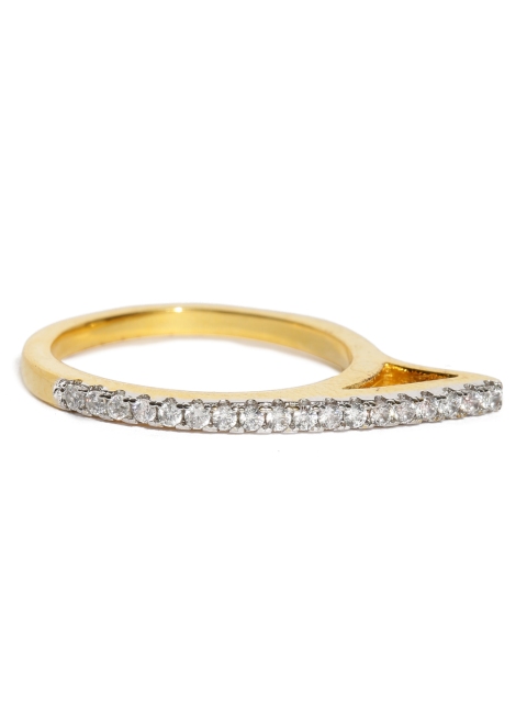 

Amavi Gold-Plated Diamond Route Stone-Studded Ring