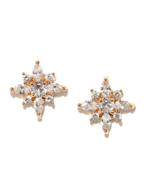 

Amavi Rose Gold-Plated Floral Stud Earrings