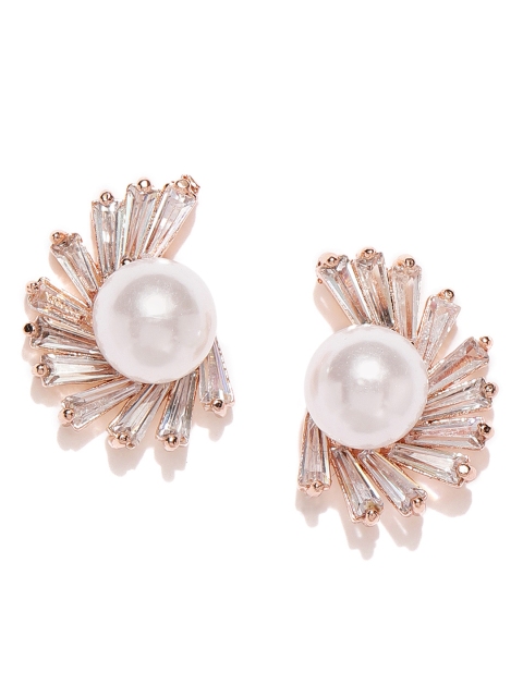 

Amavi Rose Gold-Toned Contemporary Stud Earrings