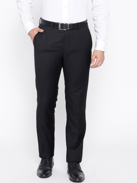 

OVS Men Black Regular Fit Solid Formal Trousers