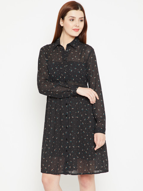 

OVS Women Black Printed Shirt Dress