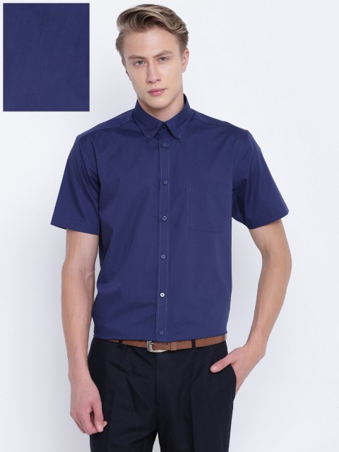 

OVS Men Navy Blue Regular Fit Solid Formal Shirt