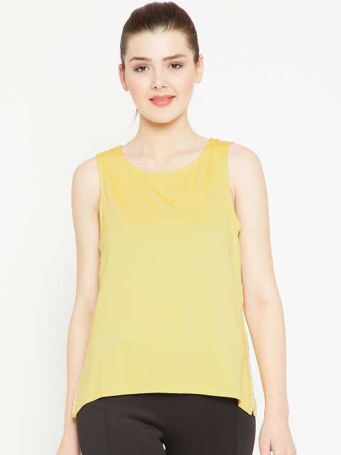 

OVS Women Yellow Solid Top