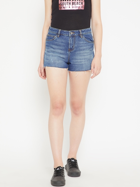 

OVS Women Blue Washed Regular Fit Denim Shorts