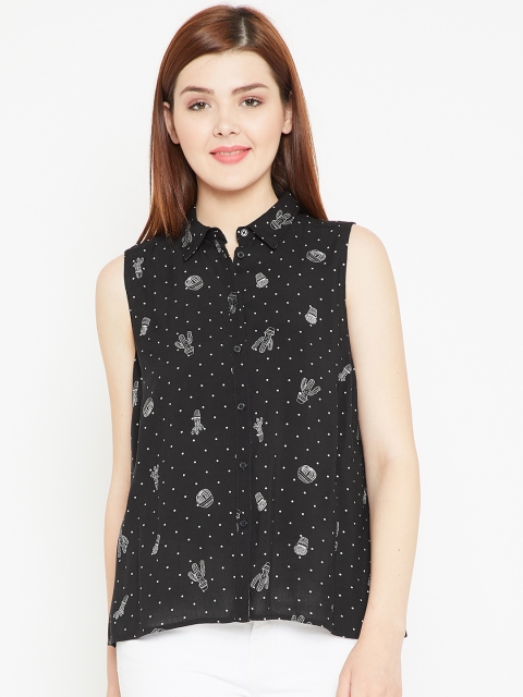 

OVS Women Black Printed Top