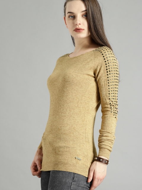 

Roadster Women Beige Solid Pullover