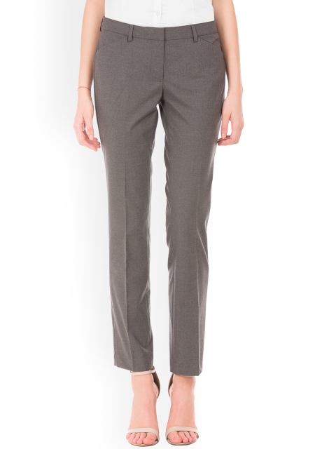 

Arrow Woman Women Grey Skinny Fit Solid Formal Trousers