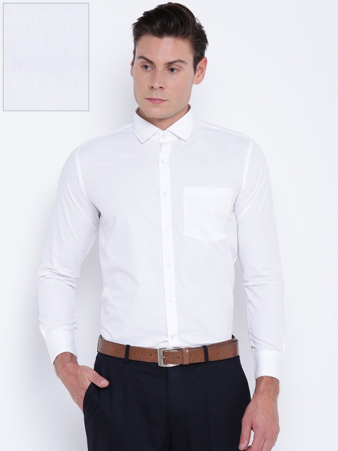 

DENNISON Men Off-White Solid Regular Fit Formal Shirt