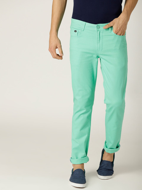 

United Colors of Benetton Sea Green Slim Fit Trousers