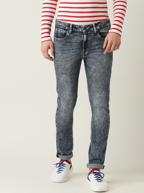

United Colors of Benetton Men Navy Tailored Skinny Stretchable Jeans, Navy blue
