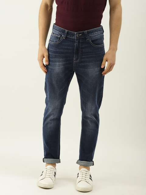 

United Colors of Benetton Men Blue Carrot Regular Fit Clean Look Stretchable Jeans