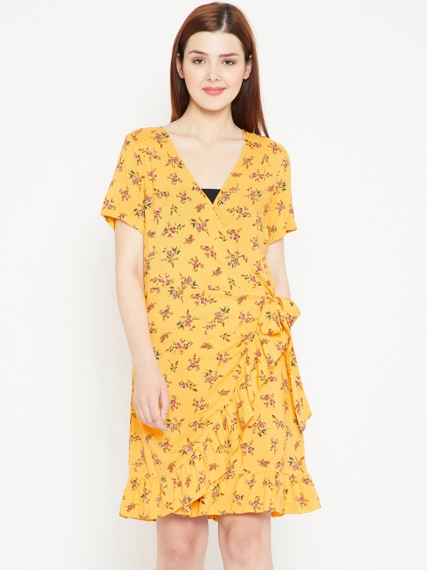 

OVS Women Yellow Printed A-Line Dress