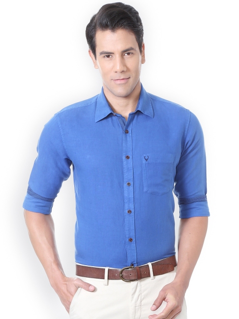 

Allen Solly Men Blue Slim Fit Solid Casual Shirt