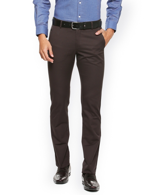 

Allen Solly Men Brown Comfort Regular Fit Solid Formal Trousers