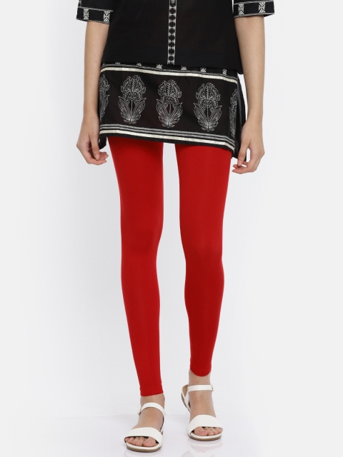 

Melange by Lifestyle Red Ankle LengthLeggings